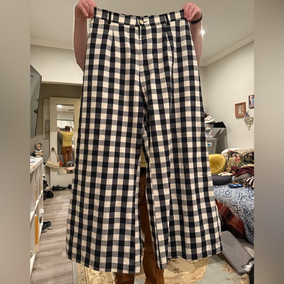 Big Bud Press Black and White Checkered Wide Leg Pants - Picture 5 of 6